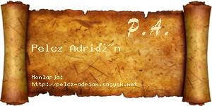 Pelcz Adrián névjegykártya